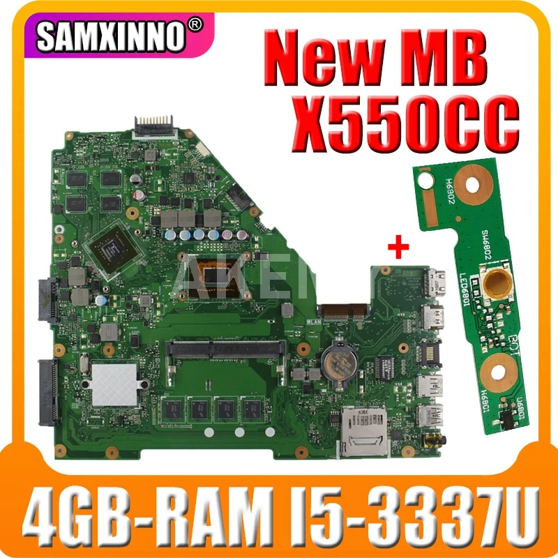SAMXINNO X550CC Laptop motherboard For Asus X550CC A550C X550CL R510C original mainboard 4GB-RAM I5-3337/3317U GT720M
SAMXINNO X550CC Laptop motherboard For Asus X550CC A550C X550CL R510C original mainboard 4GB-RAM I5-3337/3317U GT720M