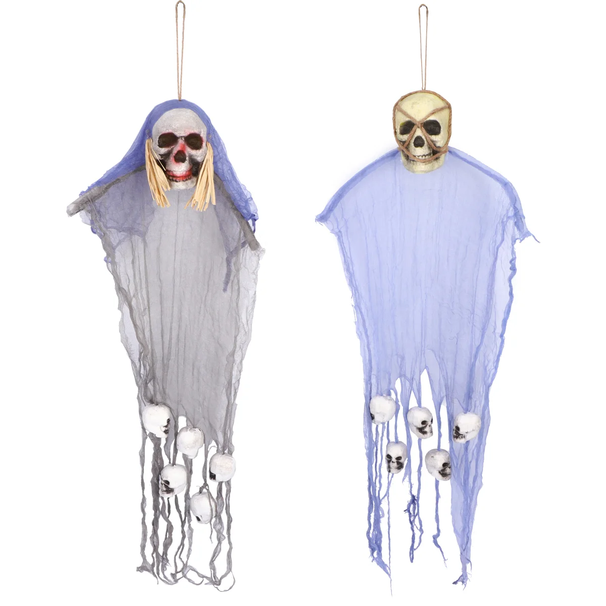 2Pcs Scary Ghost Pendant Large Fabric Hanging Adornment for Halloween Haunted House Bar Decoration(Straw Rope Head + Blue
2Pcs Scary Ghost Pendant Large Fabric Hanging Adornment for Halloween Haunted House Bar Decoration(Straw Rope Head + Blue