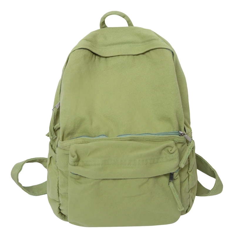100% Cotton Backpacks Unisex Solid Color Canvas Leisure Or Travel Bags Simple Cloth Satchels Japan And Korea Green School Bags
100% Cotton Backpacks Unisex Solid Color Canvas Leisure Or Travel Bags Simple Cloth Satchels Japan And Korea Green School Bags