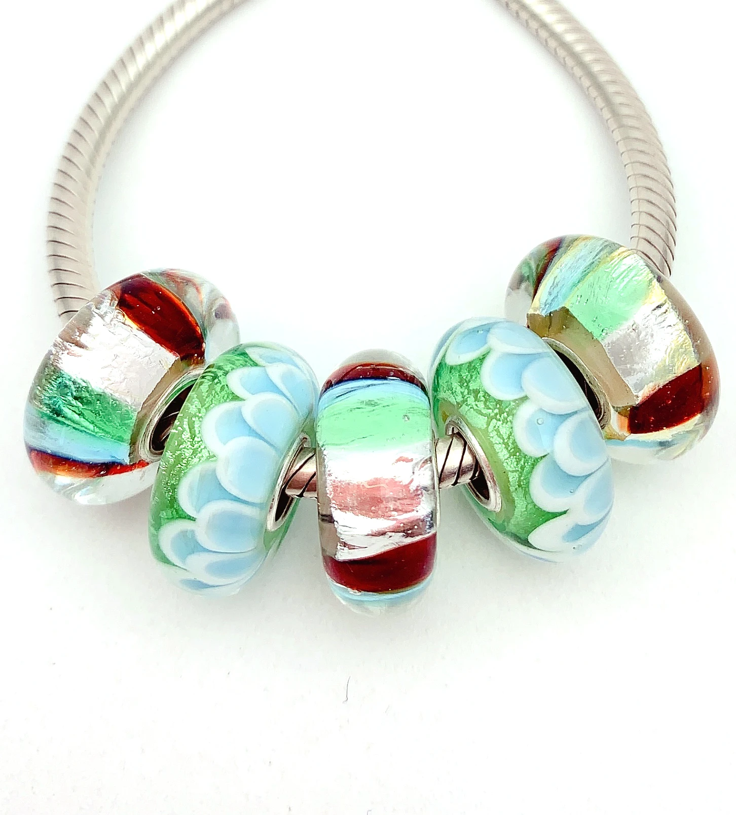 XHYG86 5X 100% Authenticity S925 Sterling Silver Beads Murano Glass beads Fit European Charms Bracelet diy jewelry Lampwork
XHYG86 5X 100% Authenticity S925 Sterling Silver Beads Murano Glass beads Fit European Charms Bracelet diy jewelry Lampwork