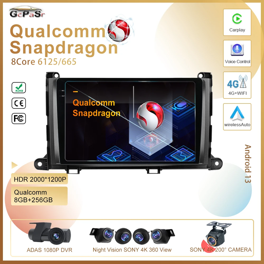 For Toyota Sienna 3 XL30 2010 - 2014 Android13 Car Dvd Auto Radio Stereo Multimedia Player GPS Navigation 5G wifi BT No 2din DVD
For Toyota Sienna 3 XL30 2010 - 2014 Android13 Car Dvd Auto Radio Stereo Multimedia Player GPS Navigation 5G wifi BT No 2din DVD