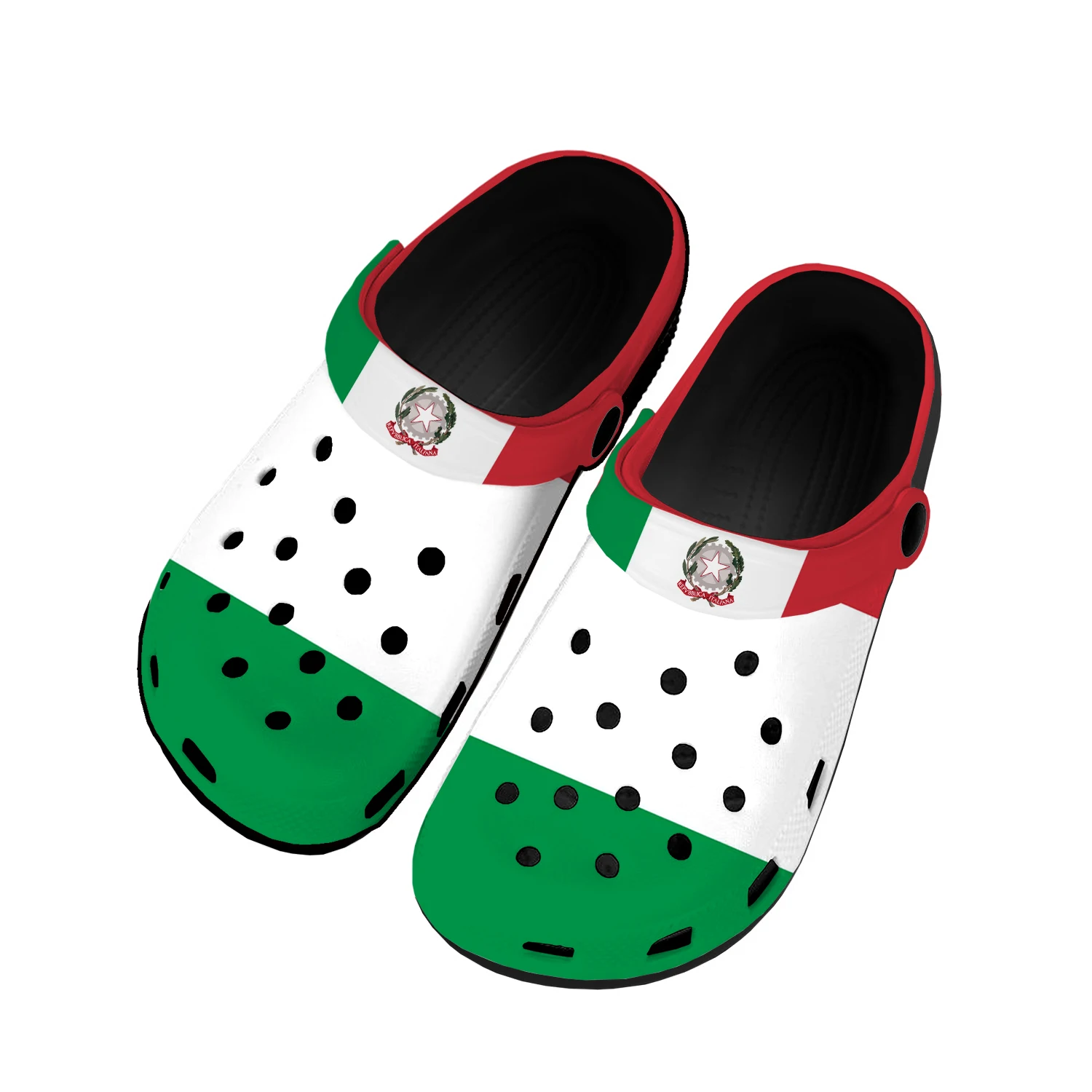 

Italian Flag Home Clogs Custom Water Shoes Mens Womens Teenager Italy Shoe Garden Clog Breathable Beach Hole Slippers