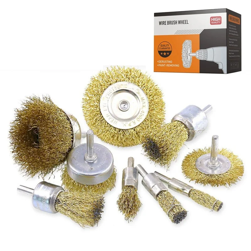 9pcs Drill Brush Cleaner Rust Paint Removing Steel Wire Brush Wheel Buffing Rotary Tools Polishing Cups Drill Bit Tools
9pcs Drill Brush Cleaner Rust Paint Removing Steel Wire Brush Wheel Buffing Rotary Tools Polishing Cups Drill Bit Tools