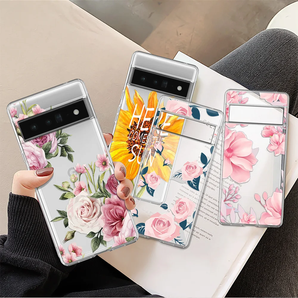 Fundas Case for Google Pixel 7 7Pro 6a 6 6Pro 5 5a 5G 4XL 4 4a 2 2XL 3 3XL 3a XL Clear Soft TPU Flowers Floral Protection Shell
Fundas Case for Google Pixel 7 7Pro 6a 6 6Pro 5 5a 5G 4XL 4 4a 2 2XL 3 3XL 3a XL Clear Soft TPU Flowers Floral Protection Shell