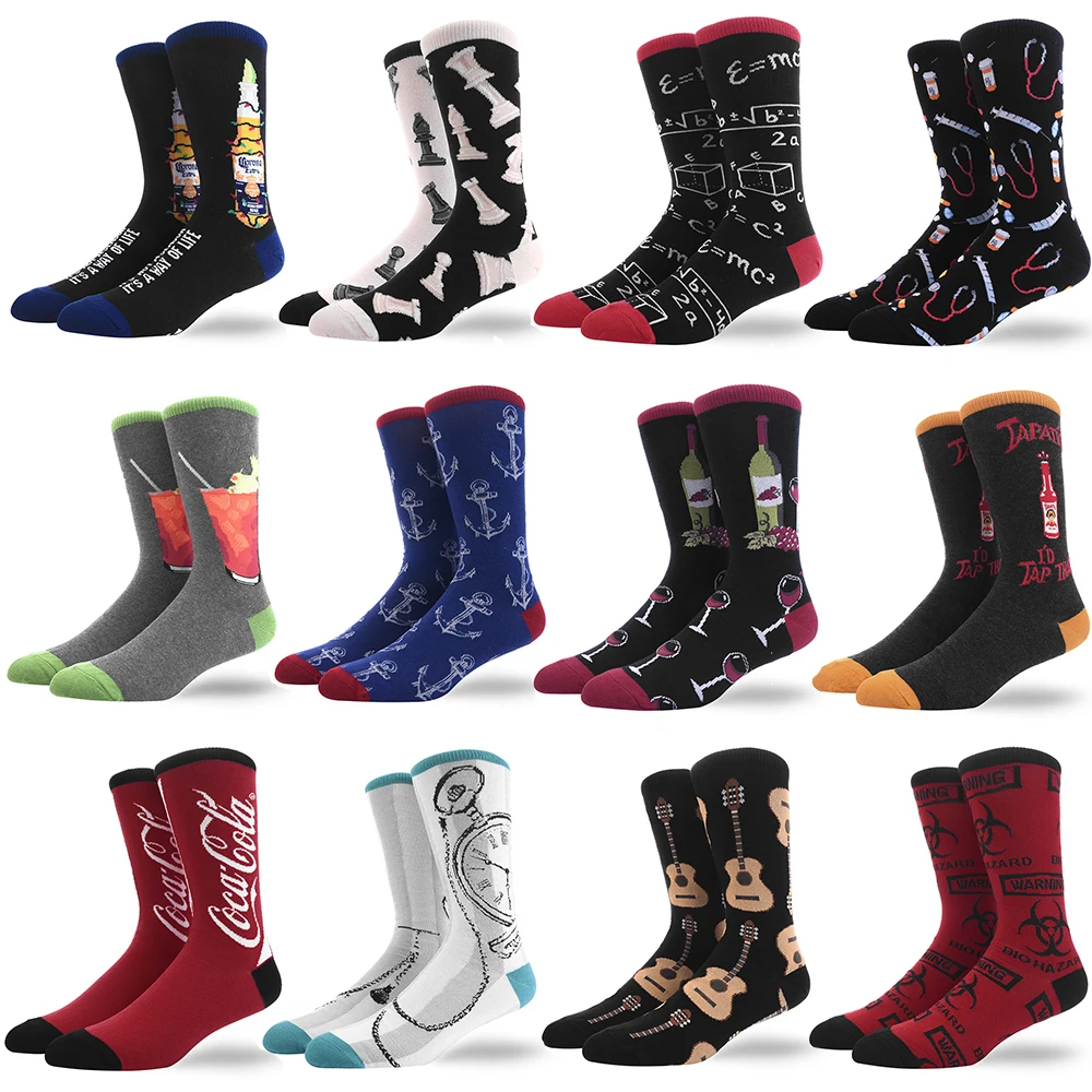 Autumn and winter men's medium tube long tube socks Japanese creative socks men's trendy socks cotton socks wholesale
Autumn and winter men's medium tube long tube socks Japanese creative socks men's trendy socks cotton socks wholesale