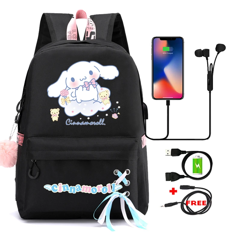 Sanrio Cinnamoroll Backpack Anime Cartoon Cute Primary and Secondary Back To School Backpack Mochila Escolar Bag Student Bookbag
Sanrio Cinnamoroll Backpack Anime Cartoon Cute Primary and Secondary Back To School Backpack Mochila Escolar Bag Student Bookbag