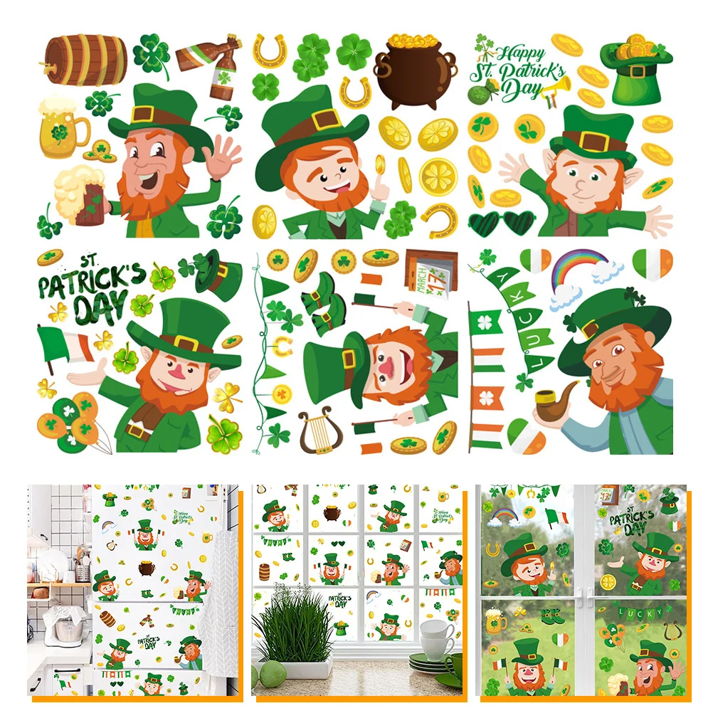 6 Sheets Pretty Wall Decor Delicate Unique St. Patrick's Day Sticker St. Patrick's Day Decal for Window Decor
6 Sheets Pretty Wall Decor Delicate Unique St. Patrick's Day Sticker St. Patrick's Day Decal for Window Decor
