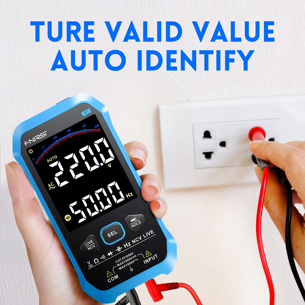 Live Tester FNIRSI-S1 Digital Multimeter 9999counts AC DC Diode NCV Hz Test Meters Detectors Multimeters Instrument Accessories
Live Tester FNIRSI-S1 Digital Multimeter 9999counts AC DC Diode NCV Hz Test Meters Detectors Multimeters Instrument Accessories