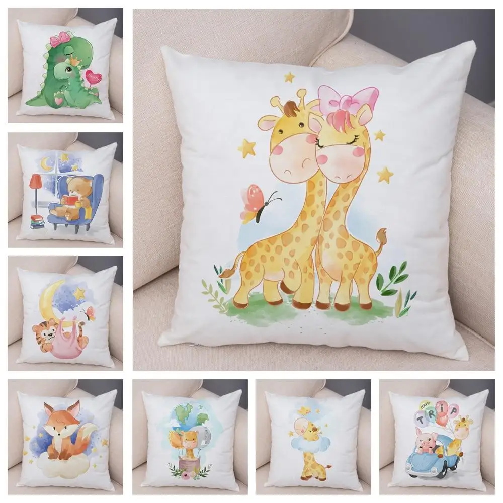 Cute Cartoon Animal Print Cushion Cover Sofa Polyester Pillowcase Dinosaur Lion Giraffe Pillowcase
Cute Cartoon Animal Print Cushion Cover Sofa Polyester Pillowcase Dinosaur Lion Giraffe Pillowcase