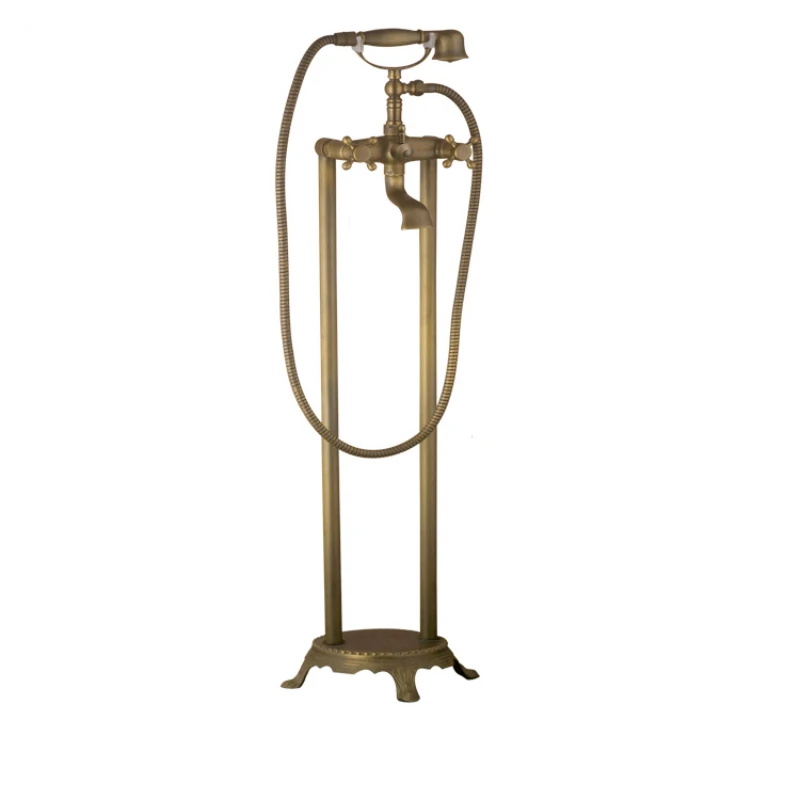 Hot Sale Telephone Floor Standing Bath Shower Mixer Tap Antique Brass Bathroom Freestanding Bathtub Faucet
Hot Sale Telephone Floor Standing Bath Shower Mixer Tap Antique Brass Bathroom Freestanding Bathtub Faucet