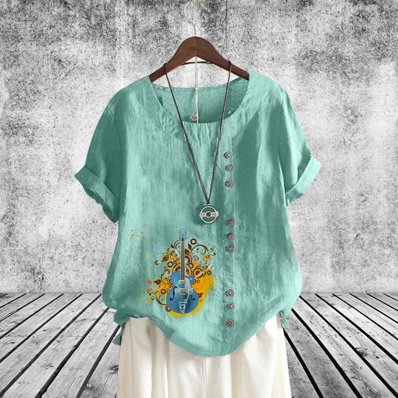 New Fashion Women Summer Graphic Printed Short Sleeve T Shirt Casual Loose Plus Size XS-5XL Solid Color Cotton Linen Shirt Top
New Fashion Women Summer Graphic Printed Short Sleeve T Shirt Casual Loose Plus Size XS-5XL Solid Color Cotton Linen Shirt Top