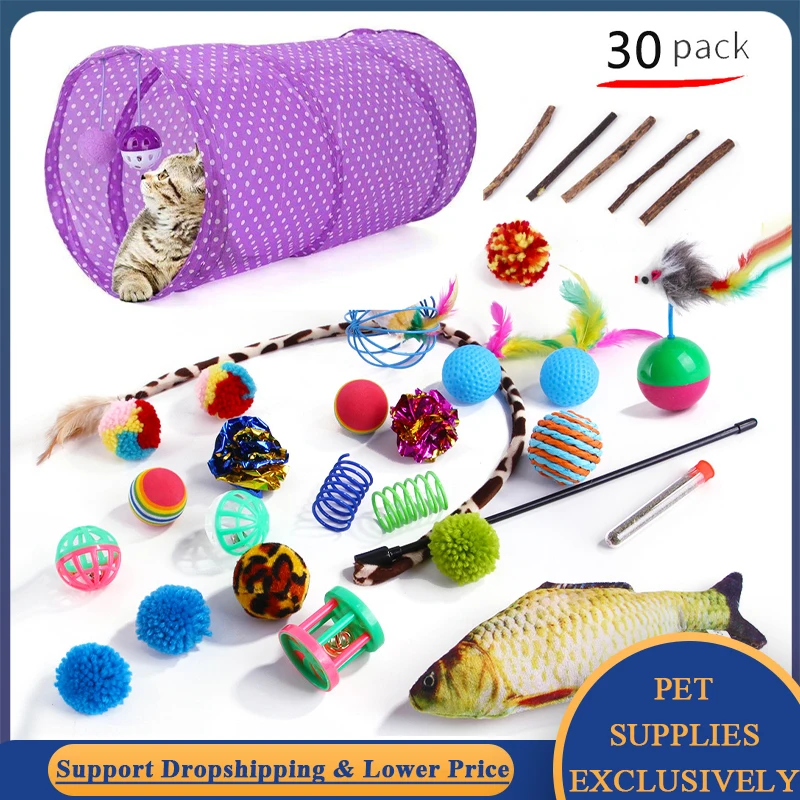 Cat Toy Set Foldable Cat Tunnel Tube Interactive Mouse Shape Balls Kitten Playing Teaser Wand Toy Funny Feather Bird with Bell
Cat Toy Set Foldable Cat Tunnel Tube Interactive Mouse Shape Balls Kitten Playing Teaser Wand Toy Funny Feather Bird with Bell