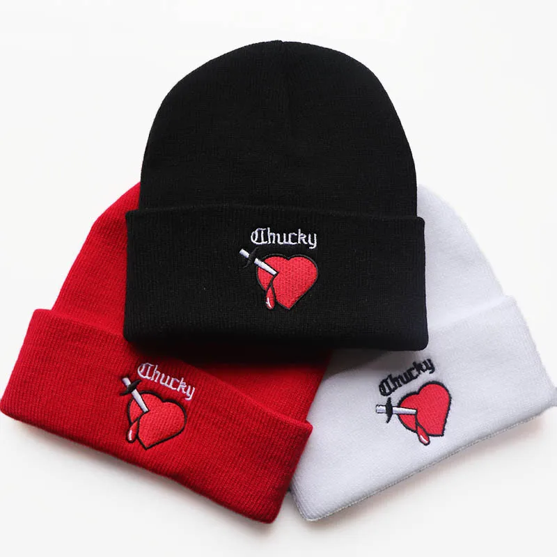 Soft Stretchy Acrylic Embroidery Broken Heart Bleeding Beanies Cap Skull for Head Outdoor Warm Wind Protection Cold Hat W168
Soft Stretchy Acrylic Embroidery Broken Heart Bleeding Beanies Cap Skull for Head Outdoor Warm Wind Protection Cold Hat W168