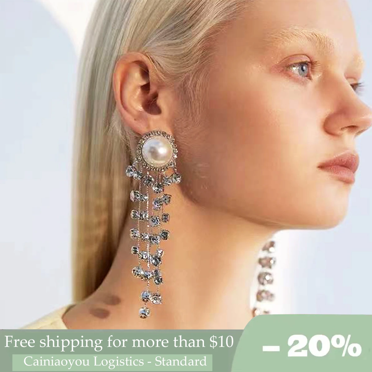 New Bright Rhinestone Imitation Pearl Tassel Hanging Jewelry for Women Sfashion Earrings Dinner Party Wedding Accessories
New Bright Rhinestone Imitation Pearl Tassel Hanging Jewelry for Women Sfashion Earrings Dinner Party Wedding Accessories