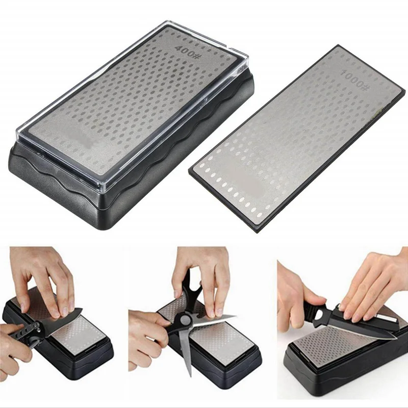 400 & 1000 Grit Double-Sided Diamond Knife Sharpener Stone Whetstone Ultra-Fine Colourette Sharpening Stone
400 & 1000 Grit Double-Sided Diamond Knife Sharpener Stone Whetstone Ultra-Fine Colourette Sharpening Stone