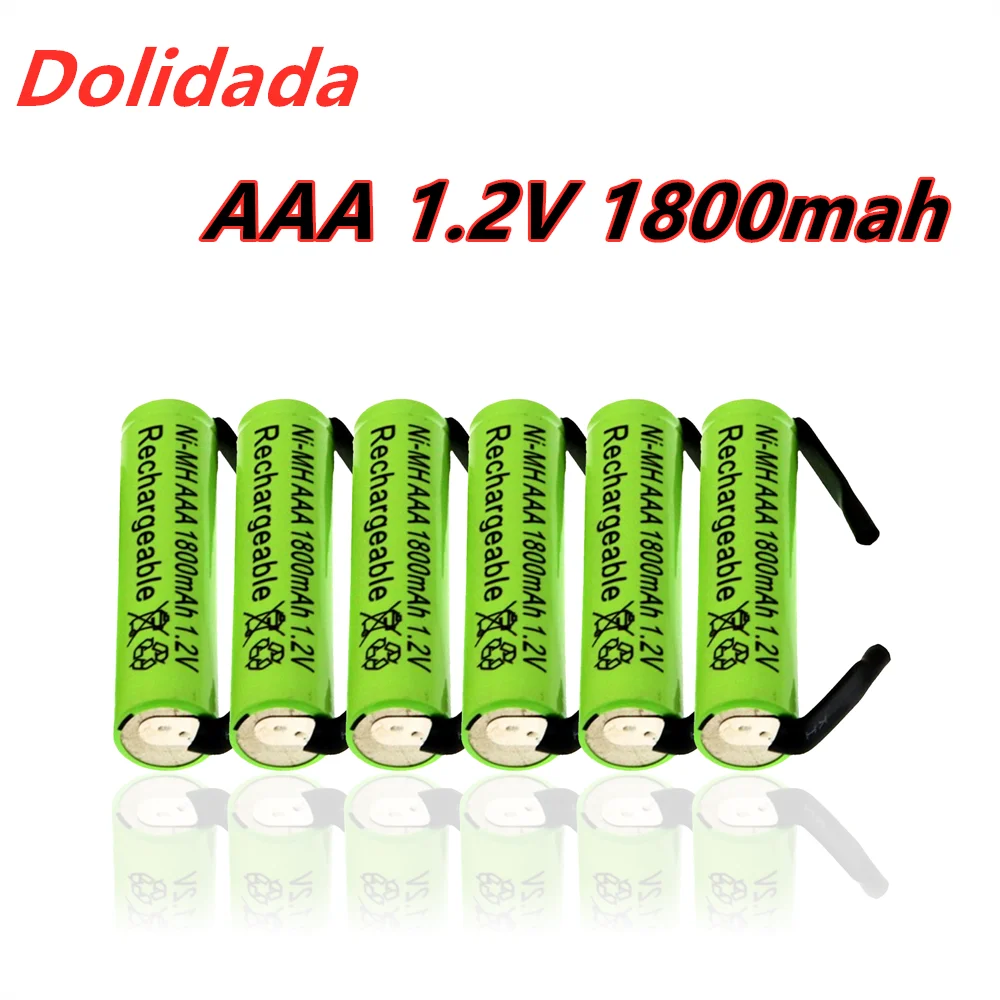 New Ni-Mh 1.2 V AAA Battery, 1800mah, with Solder Pads for Philips Braun Electric Shaver, Razor and Toothbrush
New Ni-Mh 1.2 V AAA Battery, 1800mah, with Solder Pads for Philips Braun Electric Shaver, Razor and Toothbrush