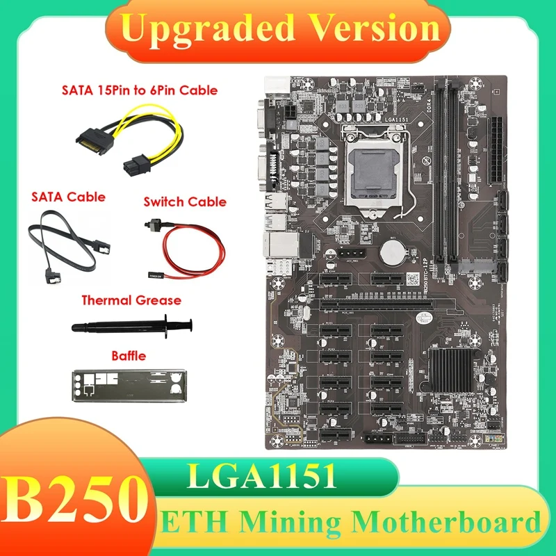 Семейная майнинговая материнская плата с SATA, 15pin на 6pin, кабель SATA, кабель переключения, перегородка, термопаста, 12PCIE MSATA для BTC
Семейная майнинговая материнская плата с SATA, 15pin на 6pin, кабель SATA, кабель переключения, перегородка, термопаста, 12PCIE MSATA для BTC
