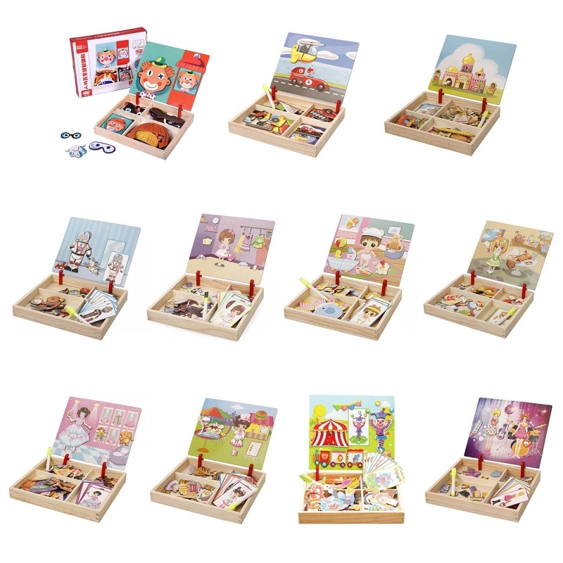 Magnetic Book Toy Brain Game Portable Pretend Play Table Game Matching Shape Creative Kids Children's Day Gift GXMB
Magnetic Book Toy Brain Game Portable Pretend Play Table Game Matching Shape Creative Kids Children's Day Gift GXMB