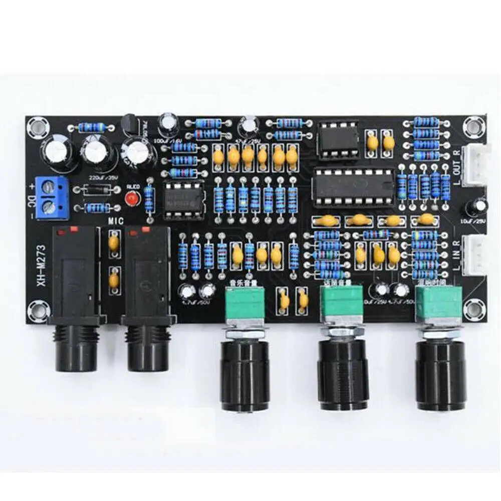 XH-M273 PT2399 Digital Microphone Amplifiers Board Reverberation Karaoke Reverb NE5532 Pre-amplifier Tone Board F4-011
XH-M273 PT2399 Digital Microphone Amplifiers Board Reverberation Karaoke Reverb NE5532 Pre-amplifier Tone Board F4-011