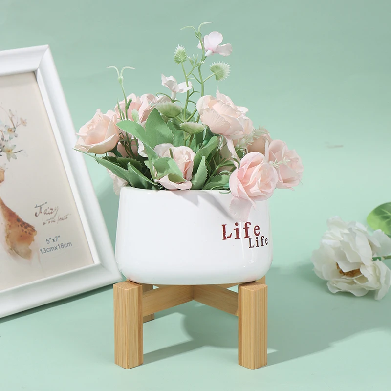 Bamboo Balcony Flower Pot Stand Succulent Planter Office Living Room Desktop Decor Flowerpot Rack Garden Flowerpot Holder 
Bamboo Balcony Flower Pot Stand Succulent Planter Office Living Room Desktop Decor Flowerpot Rack Garden Flowerpot Holder