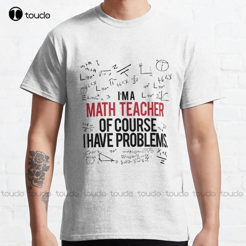 Math Teacher With Problems Classic T-Shirt Hiking Shirts Women Cotton Outdoor Simple Vintag Casual Tee Shirts Make Your Design
Math Teacher With Problems Classic T-Shirt Hiking Shirts Women Cotton Outdoor Simple Vintag Casual Tee Shirts Make Your Design