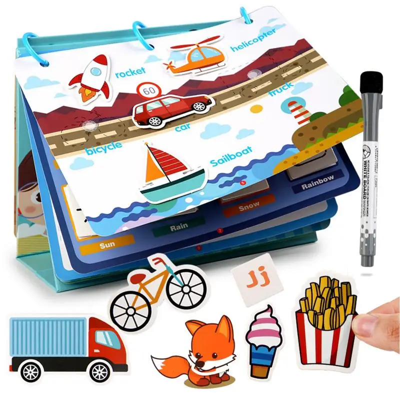 Toddlers Quiet Books Matching Game Montessori Toy Quiet Books Interactive Educational Workbooks Toy Book Reusable Sticker Book
Toddlers Quiet Books Matching Game Montessori Toy Quiet Books Interactive Educational Workbooks Toy Book Reusable Sticker Book