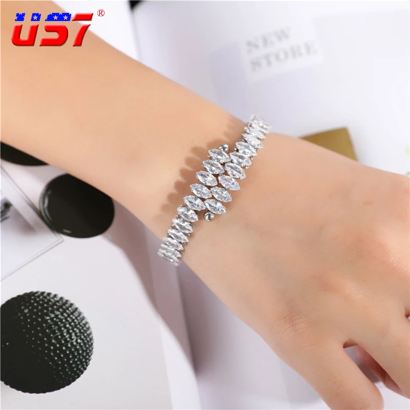 US7 New In Fashion Stainless Steel Rhombus AAA Zircon Bangles for Women Bracelets Luxury Designer Party Wedding Jewelry Gifts
US7 New In Fashion Stainless Steel Rhombus AAA Zircon Bangles for Women Bracelets Luxury Designer Party Wedding Jewelry Gifts