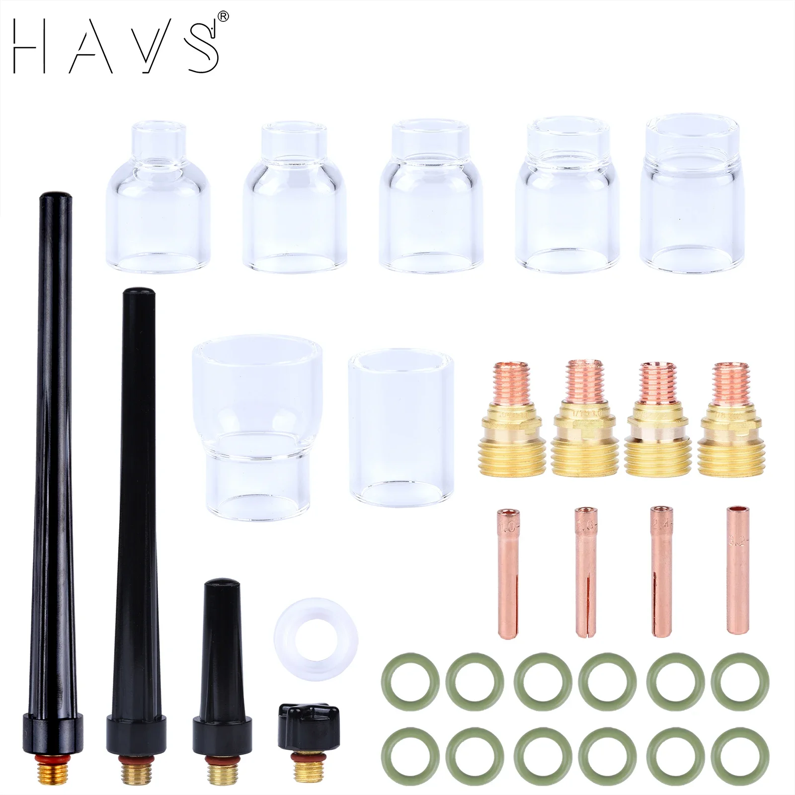 Набор сварочных линз HA&VS для TIG WP9/20/25 32 шт
Набор сварочных линз HA&VS для TIG WP9/20/25 32 шт