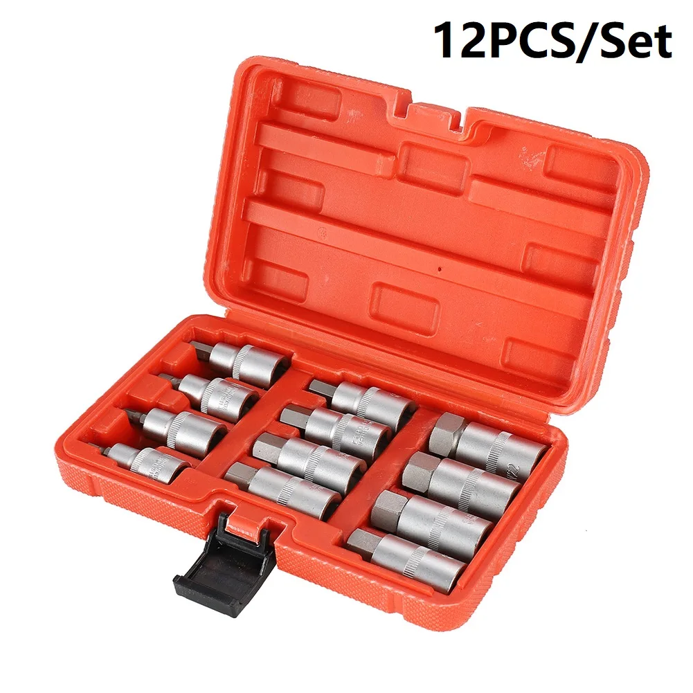 Hex 1/2 Inch Drive Impact DIY Drive Ratchet Parts 12 Pcs H5-H22 Hand Working Tools Socket Bit Set Socket Wrench
Hex 1/2 Inch Drive Impact DIY Drive Ratchet Parts 12 Pcs H5-H22 Hand Working Tools Socket Bit Set Socket Wrench