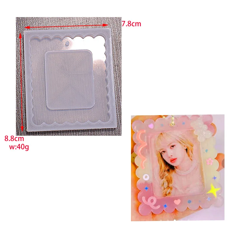 Photo Frame Quicksand Jewelry Pendant Crystal Epoxy Resin Mold Silicone Mould DIY Ornaments Casting Tools
Photo Frame Quicksand Jewelry Pendant Crystal Epoxy Resin Mold Silicone Mould DIY Ornaments Casting Tools