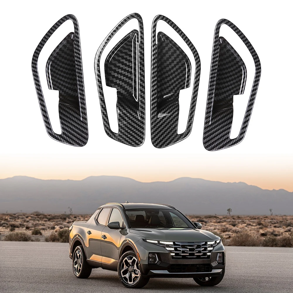4pcs Car Inner Door Handle Cover Trim Carbon Fiber Black ABS For Hyundai Santa Cruz 2022-2023 Car Accessories Fashionable Decor
4pcs Car Inner Door Handle Cover Trim Carbon Fiber Black ABS For Hyundai Santa Cruz 2022-2023 Car Accessories Fashionable Decor