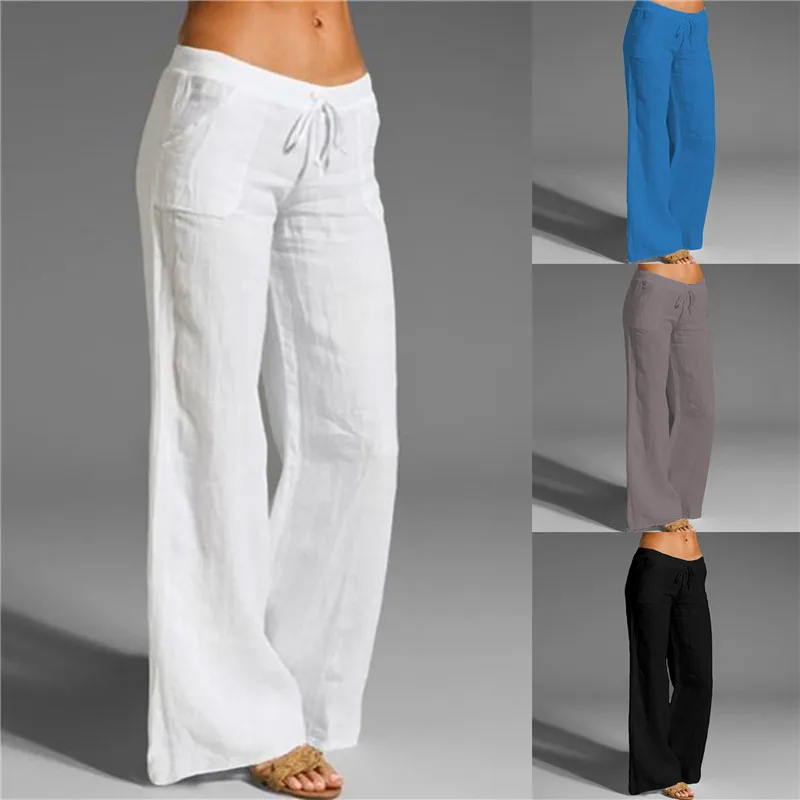 Summer Oversized Wide Leg Pants Women Vintage Cotton Linen Palazzo Fashion Long Trousers Casual Elastic Waist Solid Pantalon 2XL
Summer Oversized Wide Leg Pants Women Vintage Cotton Linen Palazzo Fashion Long Trousers Casual Elastic Waist Solid Pantalon 2XL