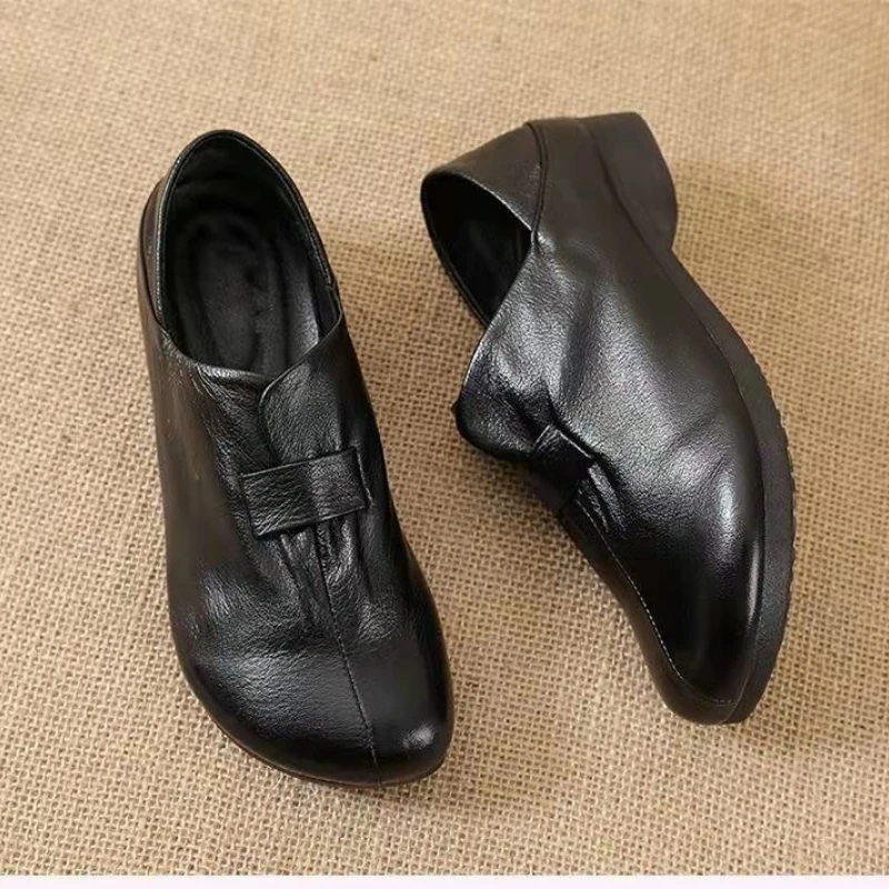 Single Shoes Women Real Soft Leather Shoes Round Toe Flat Beanie Shoes Women Fashion Low-top Solid Color Soft Sole 2022 New
Single Shoes Women Real Soft Leather Shoes Round Toe Flat Beanie Shoes Women Fashion Low-top Solid Color Soft Sole 2022 New