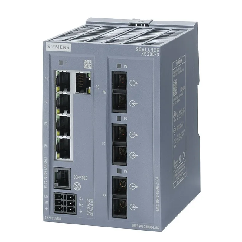 Hot sale 100% original PLC SCALANCE XB205-3 Managed 2 IE Switch 6GK5205-3BD00-2AB2 6GK5213-3BD00-2AB2
Hot sale 100% original PLC SCALANCE XB205-3 Managed 2 IE Switch 6GK5205-3BD00-2AB2 6GK5213-3BD00-2AB2
