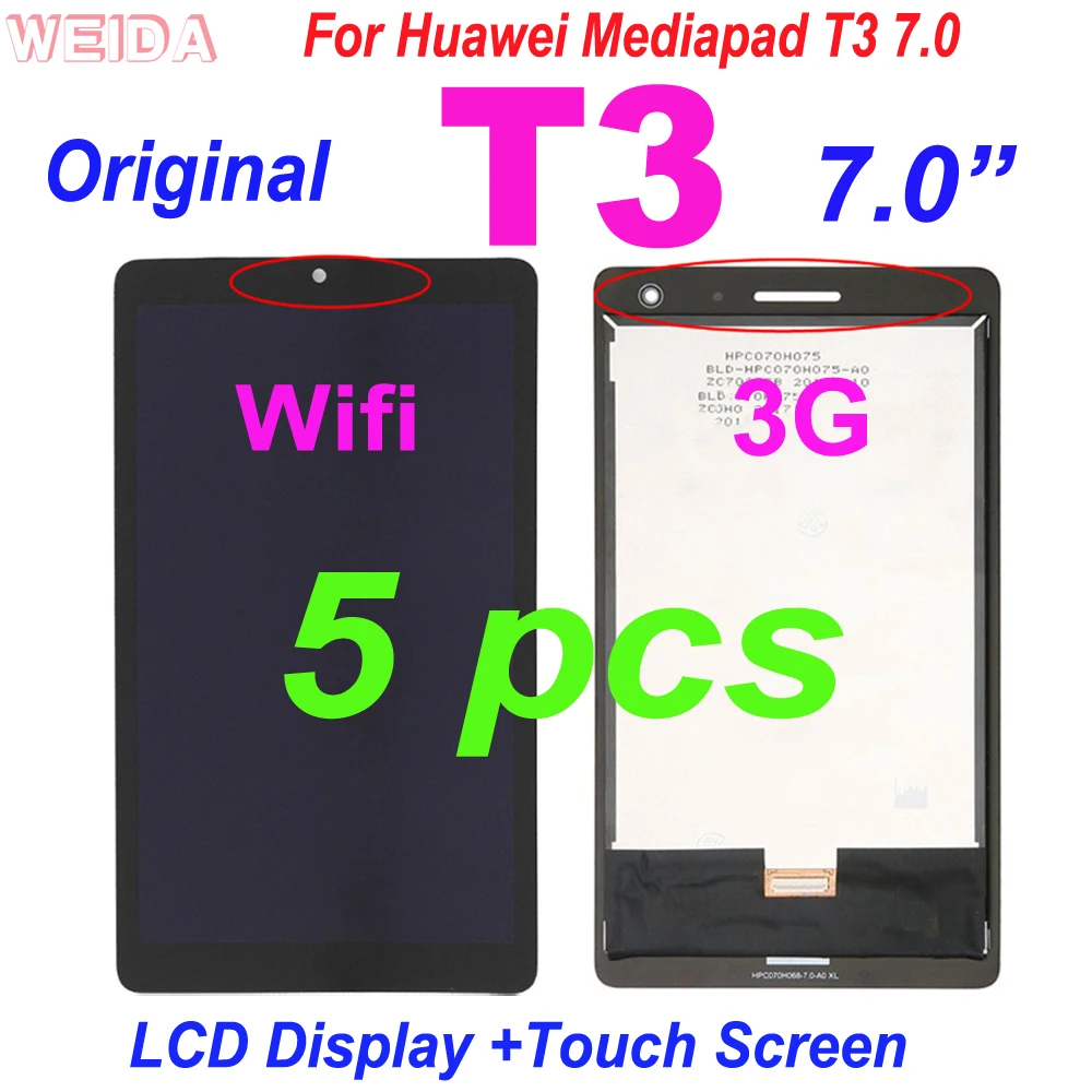 

5 PCS 7" Original LCD For Huawei Mediapad T3 7.0 3g or wifi BG2-W09 BG2-U01 BG2-U03 LCD Display Touch Screen Digitizer Assembly