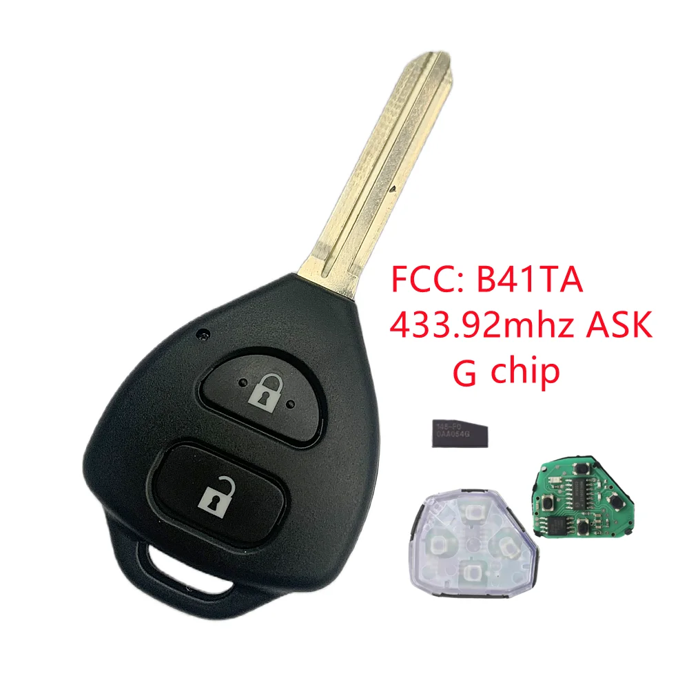 B41TA для автомобильного ключа Toyota, чип G 2BUT, дистанционный ключ для Toyota Hilux 2009-2015, Toyota Yaris 2011-2014, умный Автомобильный ключ 433 МГц
B41TA для автомобильного ключа Toyota, чип G 2BUT, дистанционный ключ для Toyota Hilux 2009-2015, Toyota Yaris 2011-2014, умный Автомобильный ключ 433 МГц