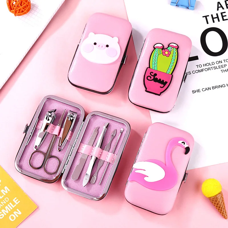 2022 New 7pcs/set Flamingo Pig Rabbit Cactus Manicure Nail Clippers Pedicure Set Pink Portable Travel Hygiene Kit Nail Tools
2022 New 7pcs/set Flamingo Pig Rabbit Cactus Manicure Nail Clippers Pedicure Set Pink Portable Travel Hygiene Kit Nail Tools