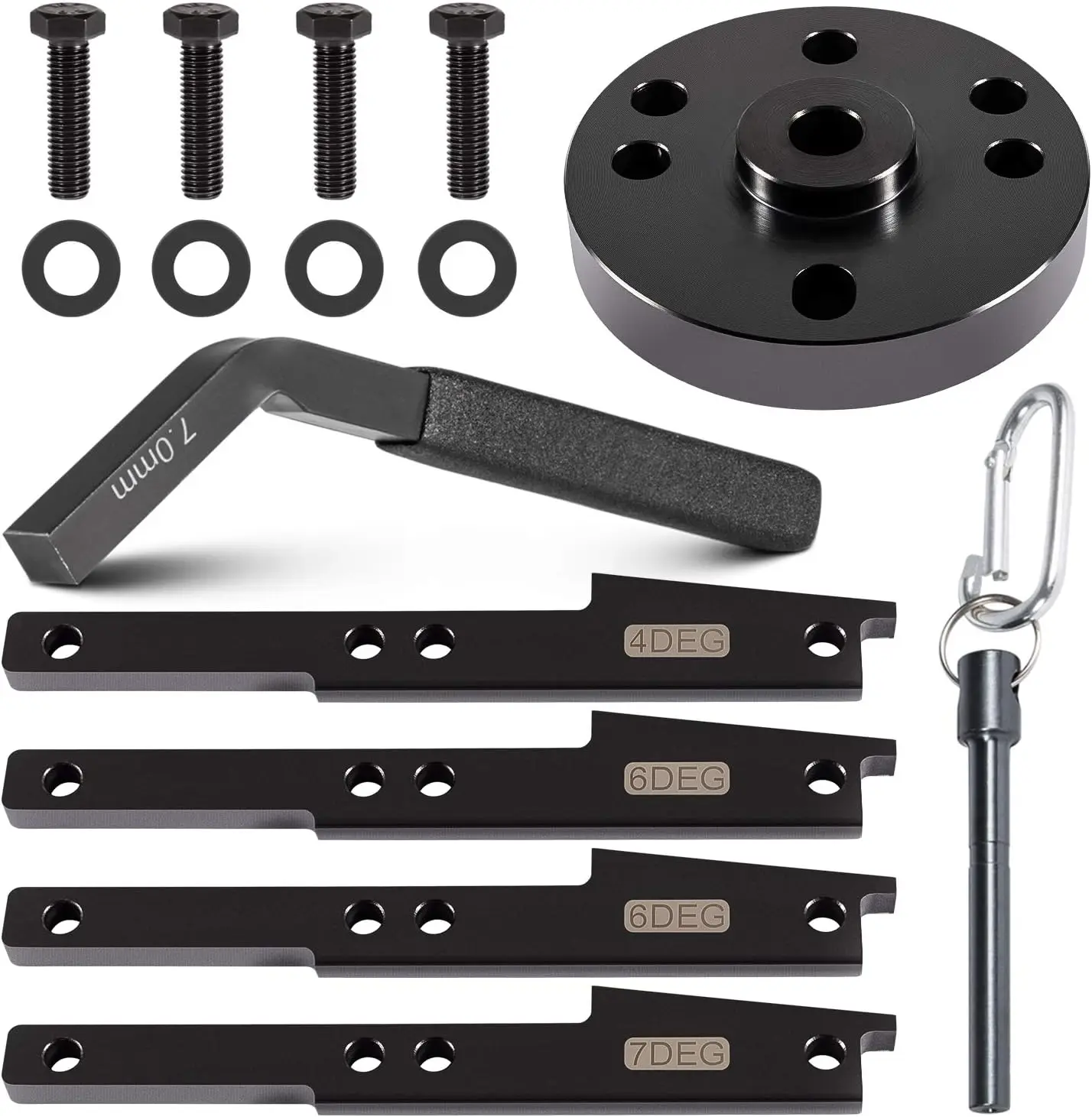 Cam Timing Tool Kit+3163530 Engine Brake Adjustment Tool 7MM for Cummins ISX Engine Heavy Duty Steel (15 PCS)
Cam Timing Tool Kit+3163530 Engine Brake Adjustment Tool 7MM for Cummins ISX Engine Heavy Duty Steel (15 PCS)
