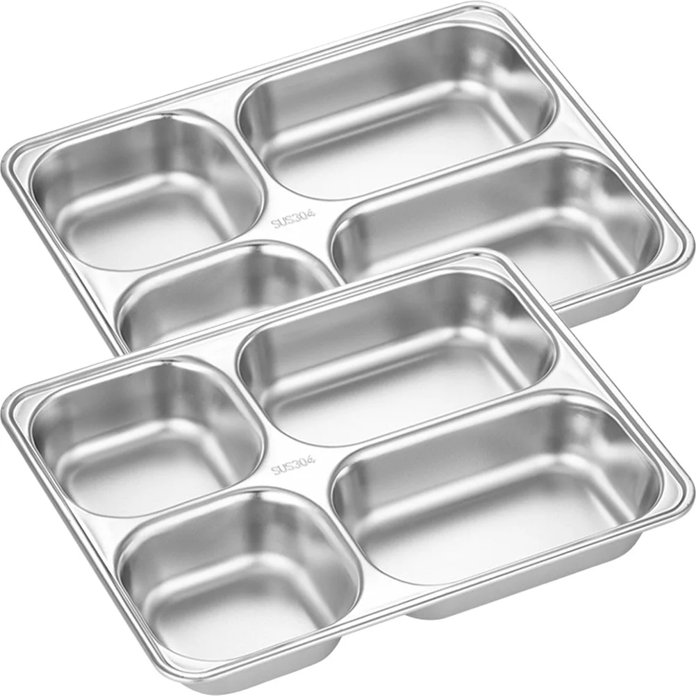 2pcs Cafeteria Rectangular Restaurant Compartment Stainless Steel Lunch Trays Divided Plate Camping
2pcs Cafeteria Rectangular Restaurant Compartment Stainless Steel Lunch Trays Divided Plate Camping