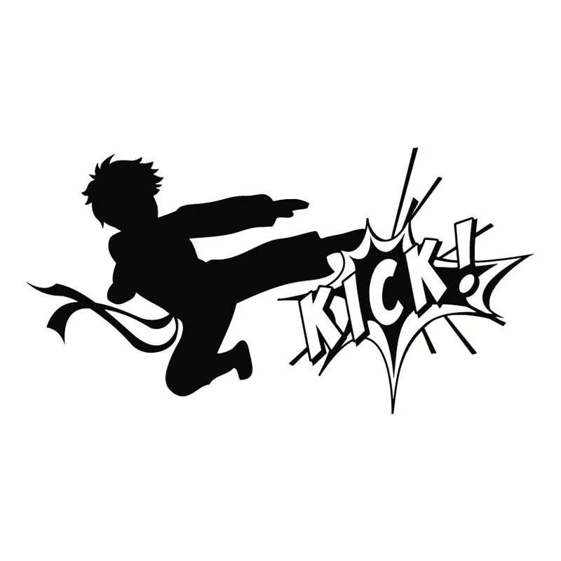 Cool Karate Boy Fighting Kick Martial Arts Car-Styling Car Sticker Vinyl Black/Silver 17.9CM*9.4CM
Cool Karate Boy Fighting Kick Martial Arts Car-Styling Car Sticker Vinyl Black/Silver 17.9CM*9.4CM
