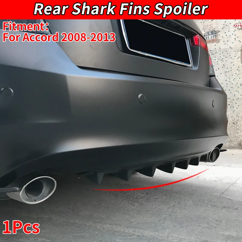 For Honda Accord 2008-2013 Car Rear Bumper Lip Diffuser Shark Fins Spoiler Body Kit Protector Accessories Carbon Fiber Look ABS
For Honda Accord 2008-2013 Car Rear Bumper Lip Diffuser Shark Fins Spoiler Body Kit Protector Accessories Carbon Fiber Look ABS