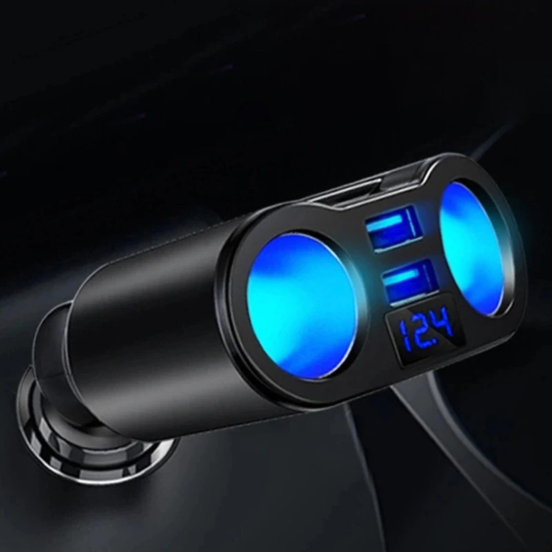 HOT SALE Car Cigarette Lighter Splitter 90W 12V/24V USB Car Charger 2 Sockets with LED Voltage Display Car Accessories In Stock
HOT SALE Car Cigarette Lighter Splitter 90W 12V/24V USB Car Charger 2 Sockets with LED Voltage Display Car Accessories In Stock
