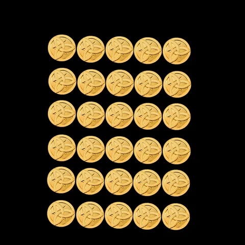 10-30 шт., золотые монеты из цинкового сплава