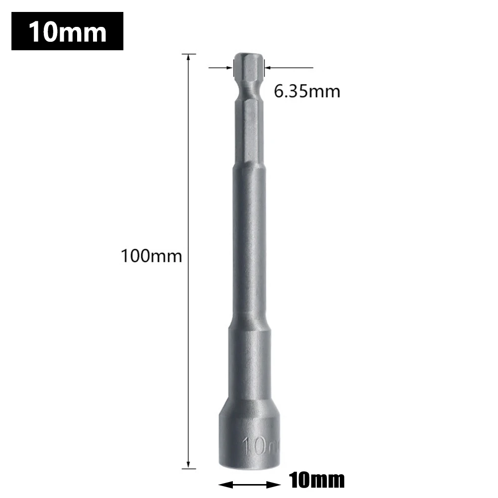 5PCS Magnetic Hex Shank Power Nut Driver Drill Bit Metric Socket Wrench Adapter 100mm Length 6mm-10mm Wrench Extension Sleeve
5PCS Magnetic Hex Shank Power Nut Driver Drill Bit Metric Socket Wrench Adapter 100mm Length 6mm-10mm Wrench Extension Sleeve