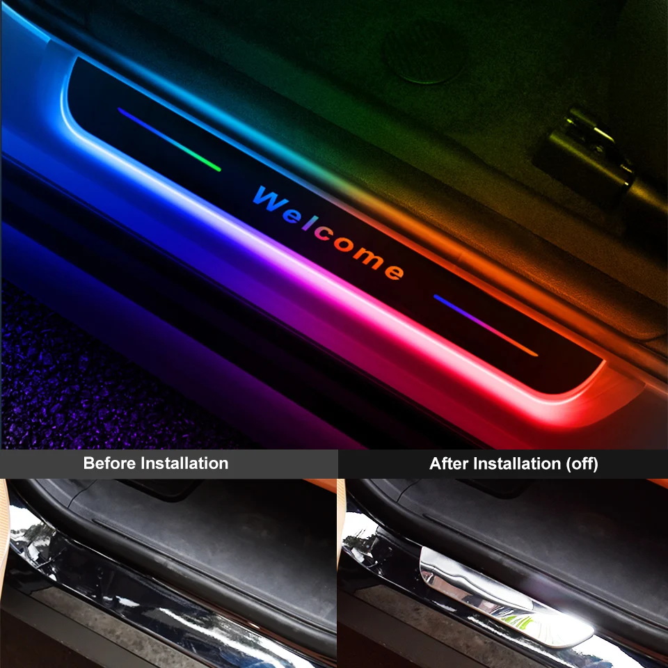 Wireless Car Interior Light LED RGB Door Sill Lamp Distance Sense Switch Welcome Pedal Atmosphere Styling Accessory Custom Logo
Wireless Car Interior Light LED RGB Door Sill Lamp Distance Sense Switch Welcome Pedal Atmosphere Styling Accessory Custom Logo