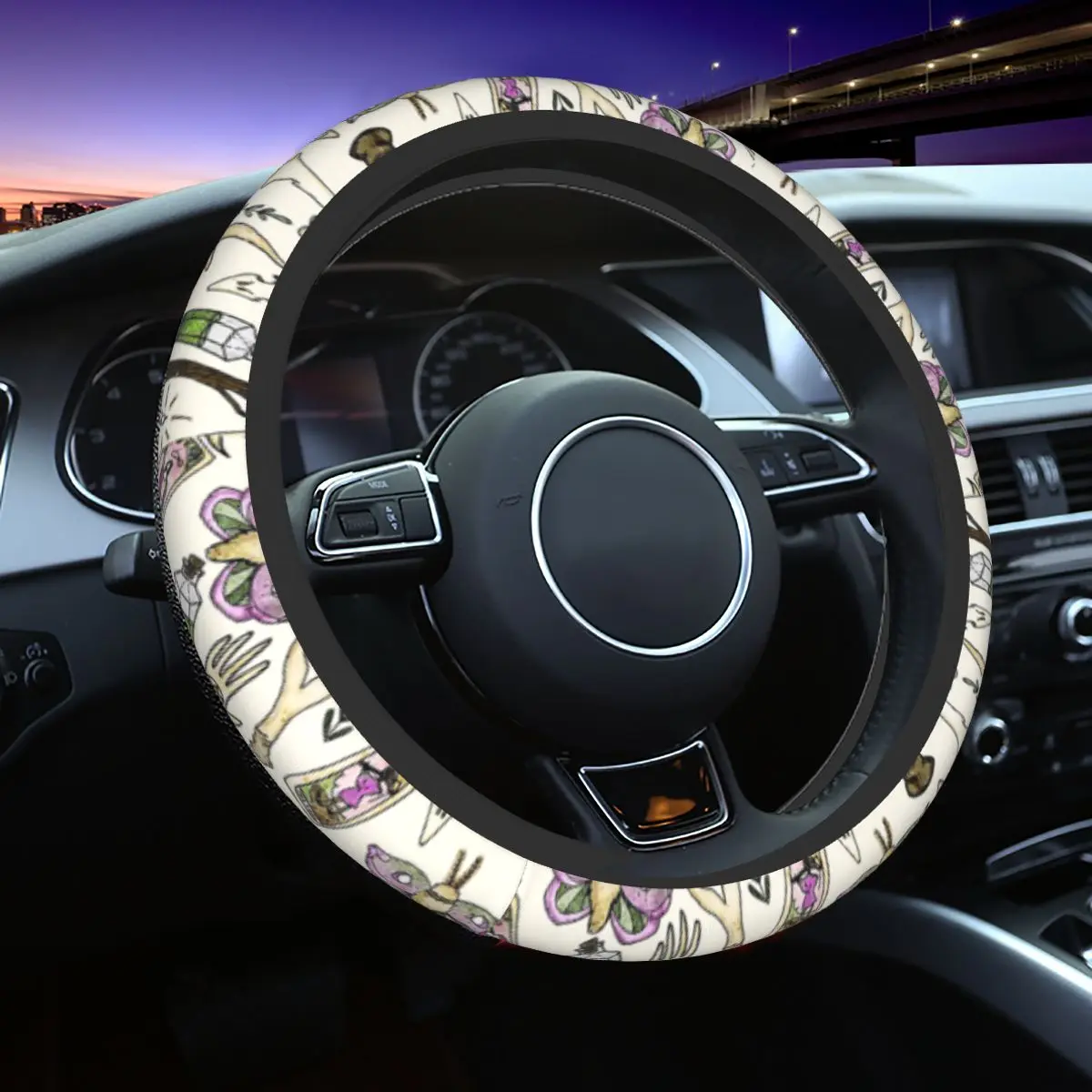 37-38 Steering Wheel Covers Witch Pattern Universal Tarot Occult Magic Boho Auto Decoration Fashion Steering-Wheel Accessories
37-38 Steering Wheel Covers Witch Pattern Universal Tarot Occult Magic Boho Auto Decoration Fashion Steering-Wheel Accessories