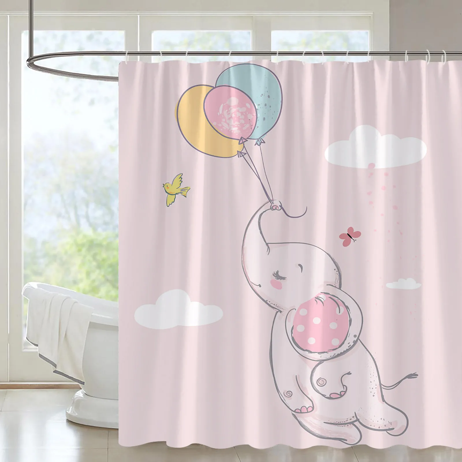 Cartoon Shower Curtain Cute Anime Elephant Pink Background Curtain Japan Color Dolphin Fire Bird Tiger Animal Bathroom Curtain
Cartoon Shower Curtain Cute Anime Elephant Pink Background Curtain Japan Color Dolphin Fire Bird Tiger Animal Bathroom Curtain