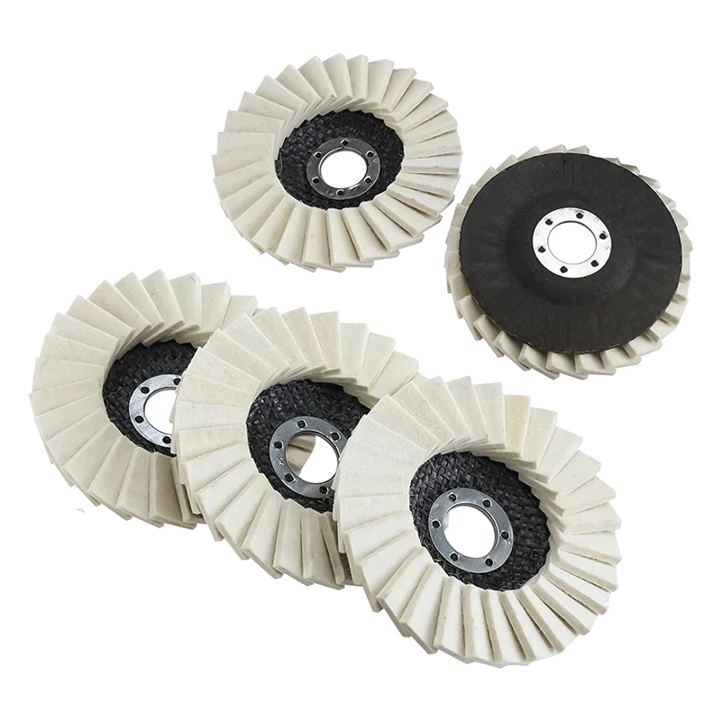 5 Pcs Felt Flap Disc Abrasives, Wool Felt Polishing Disc Buffing Polishing Wheel For Angle Grinder
5 Pcs Felt Flap Disc Abrasives, Wool Felt Polishing Disc Buffing Polishing Wheel For Angle Grinder