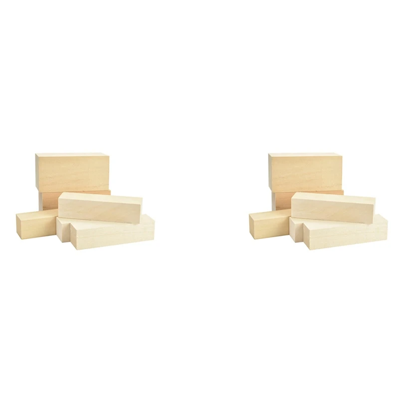 

12X Basswood Carving Wood Natural Blanks Balsa Wood For Carving Wood Blocks Untreated Carving Block Carving Blanks