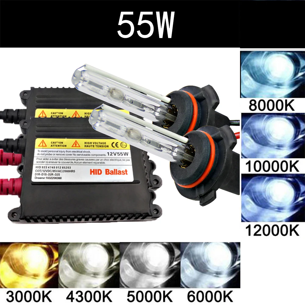 

Car HID Xenon Headlights Kit 12V 55W Ballast & Xeon Light Bulbs H1 H4 H7 H11 9005 9006 3000K 4300K 6000K 8000K 10000K 12000K
